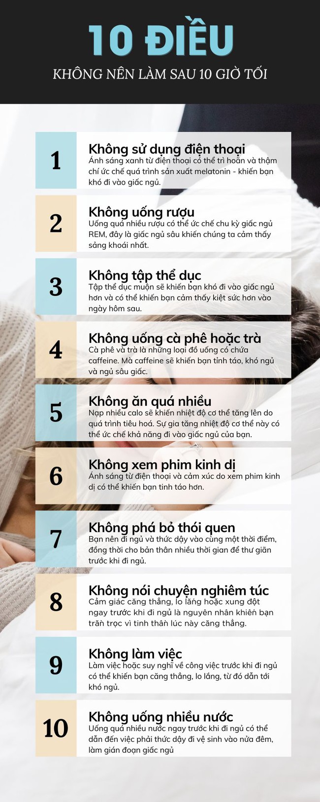 10 điều bạn không nên làm sau 10 giờ tối để tránh ảnh hưởng đến giấc ngủ - Ảnh 6.